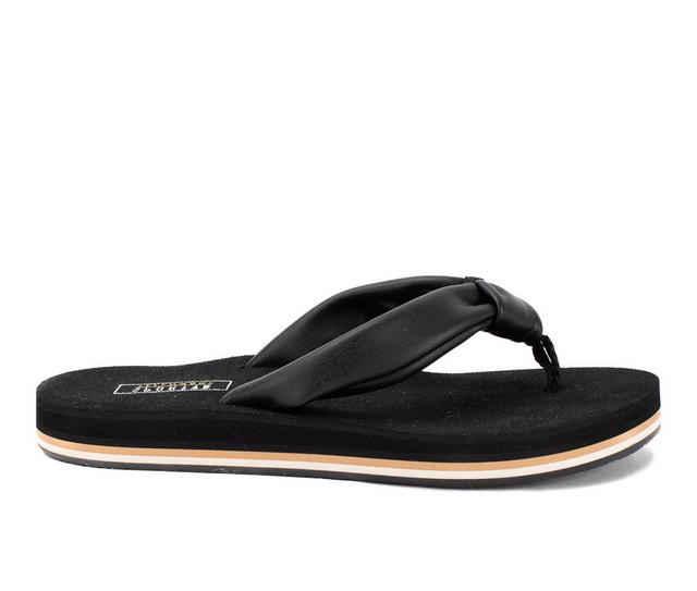 Women's Yellow Box Ravenna Flip-Flops in Black color