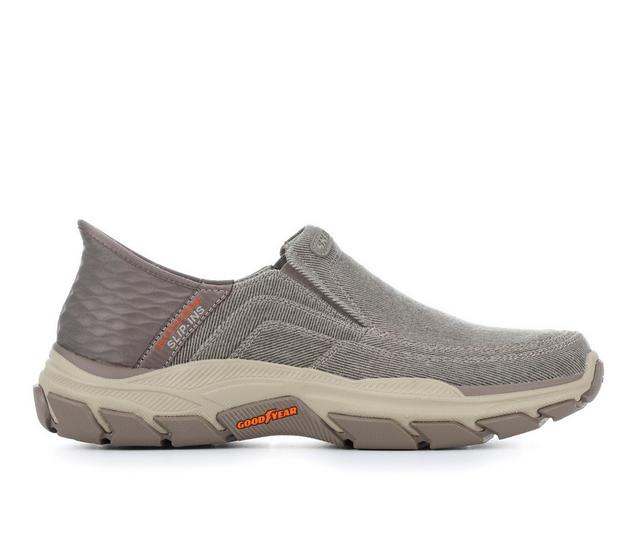 Men's Skechers 204809 Respected Holmgren Slip-In Casual Shoes in Taupe color