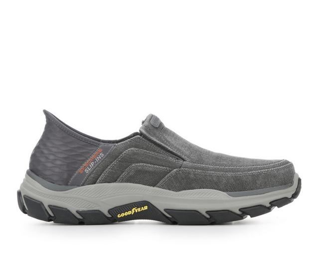 Men's Skechers 204809 Respected Holmgren Slip-In Casual Shoes in Charcoal Wide color