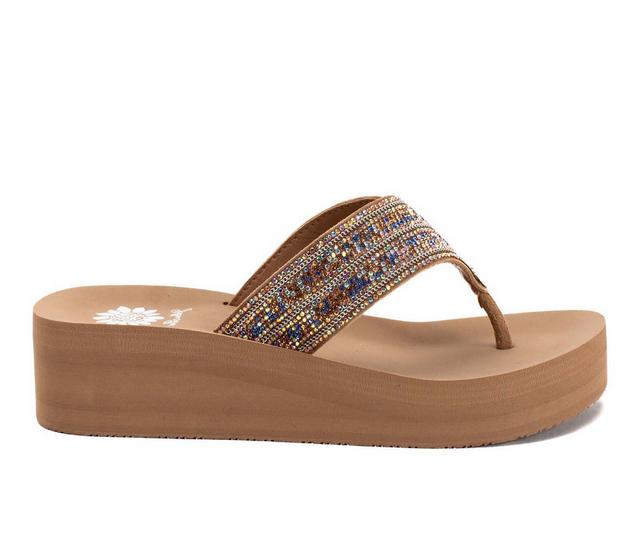 Women's Yellow Box Riana Flip-Flops in Pastel Multi color