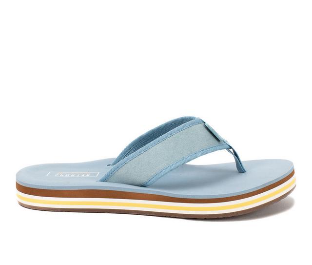 Women's Yellow Box Rumble Flip-Flops in Blue color