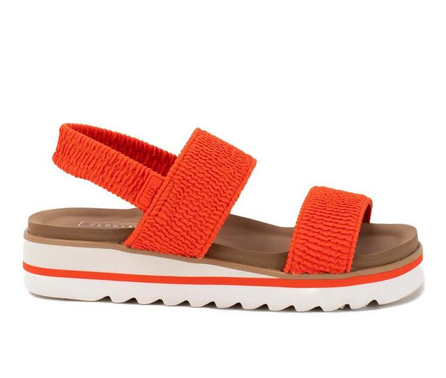 Women's Yellow Box Tiffin Sandals in Coral color