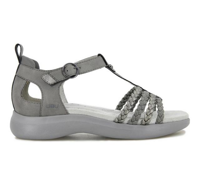 Women's JBU Prague Sandals in Grey/Gunmetal color