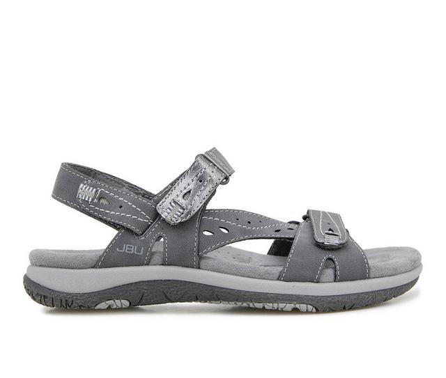 Women's JBU Stephie Vegan Sandals in Char/Gunmetal color