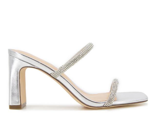 Women's XOXO Folee Special Occasion Dress Sandals in Silver/Platino color