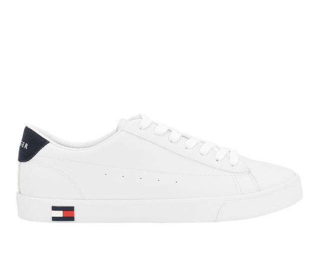 Men's Tommy Hilfiger Risher Casual Oxford Sneakers in White/Navy color