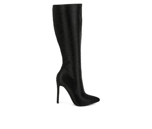 Women's London Rag Pipette Knee High Stiletto Boots in Black color