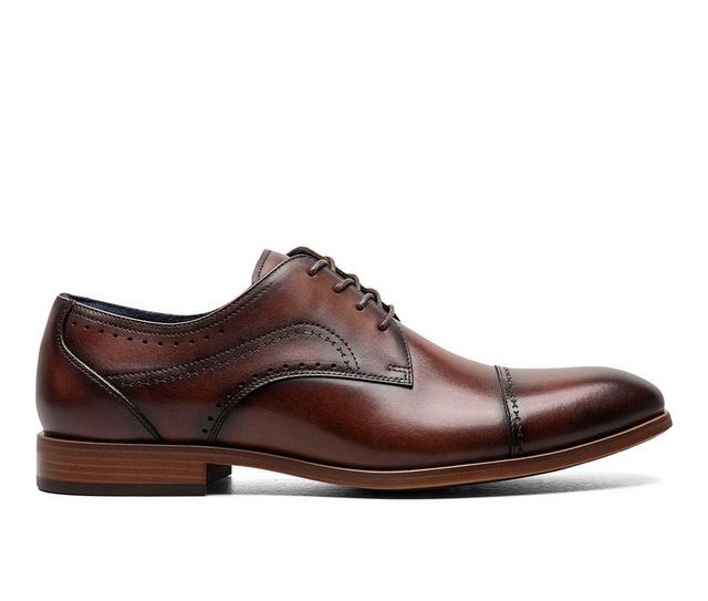 Men's Stacy Adams Bryant Dress Oxfords in Brown color