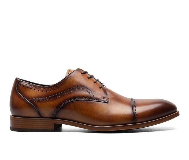 Men's Stacy Adams Bryant Dress Oxfords in Tan color