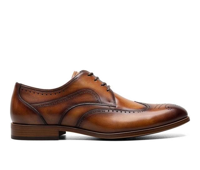 Men's Stacy Adams Brayden Dress Oxfords in Tan color