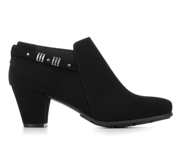 Women's Solanz Nala Booties in Black Lamy color