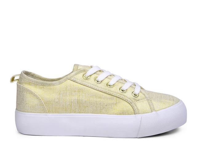 Women's London Rag Glam Doll Platform Sneakers in Gold color