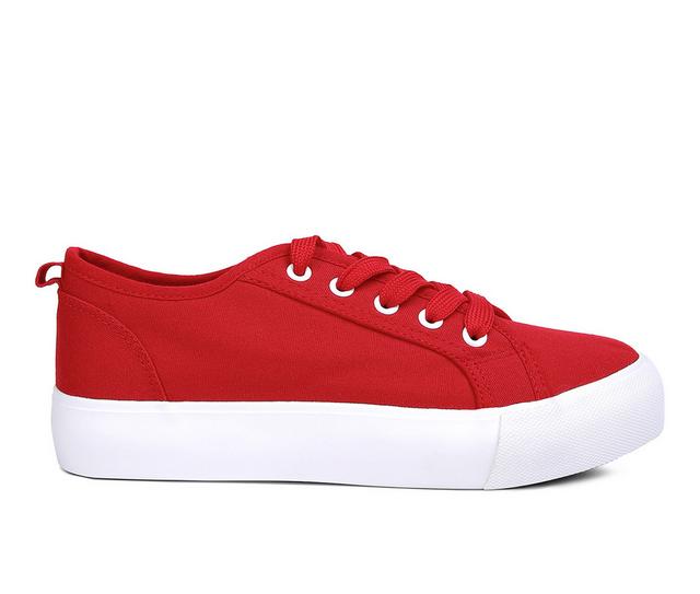 Women's London Rag Glam Doll Platform Sneakers in Red color