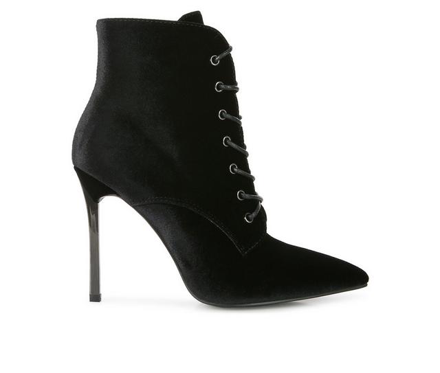 Women's London Rag Bornsta Lace Up Stiletto Boots in Black color