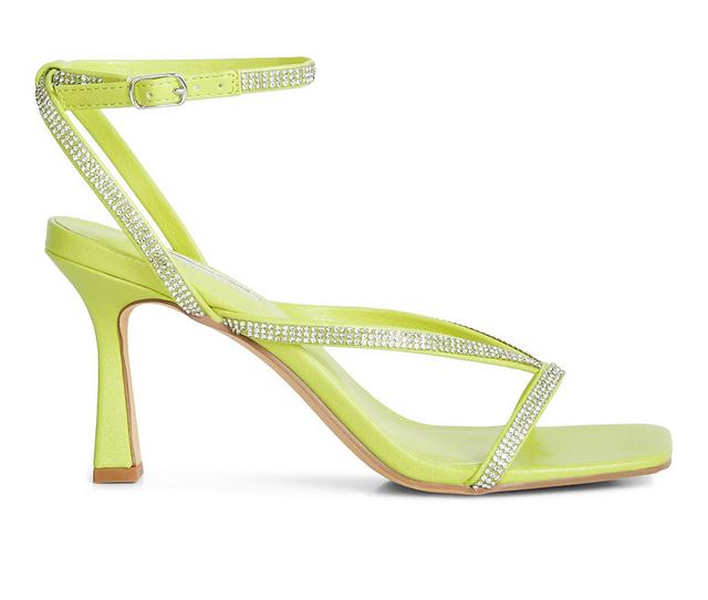 Women's London Rag Crush It Dress Sandals in Lime color