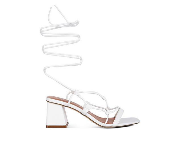 Women's London Rag Provoked Dress Sandals in White color