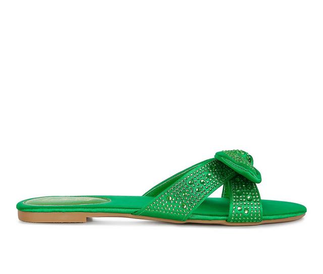 Women's London Rag Fleurette Sandals in Green color