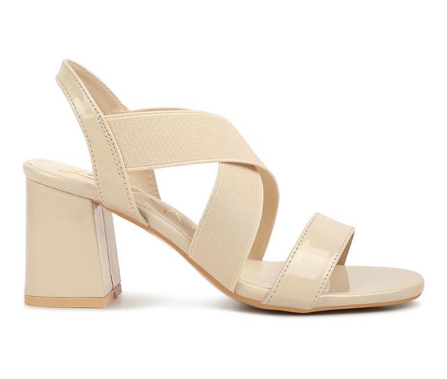 London Rag Elastic Straps Dress Sandals in Beige color