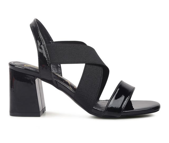 London Rag Elastic Straps Dress Sandals in Black color
