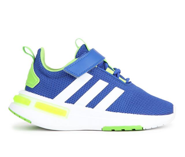 Kids' Adidas Little Kid Racer TR23 Running Shoes in RylBlu/Wht/Lime color