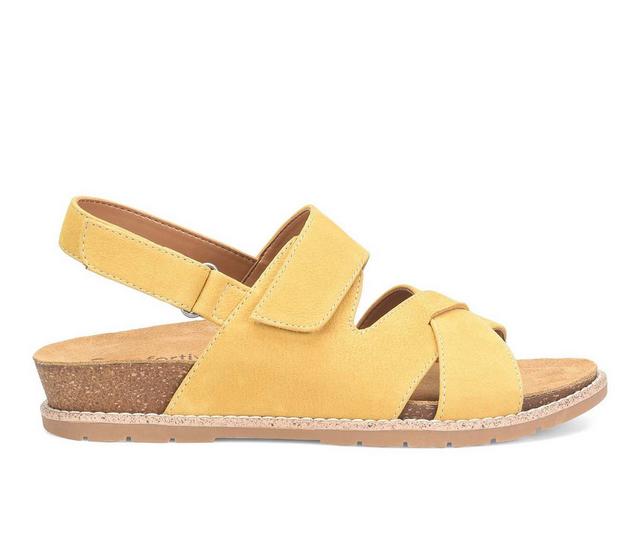 Women's Comfortiva Genata Sandals in Ochre Yellow color