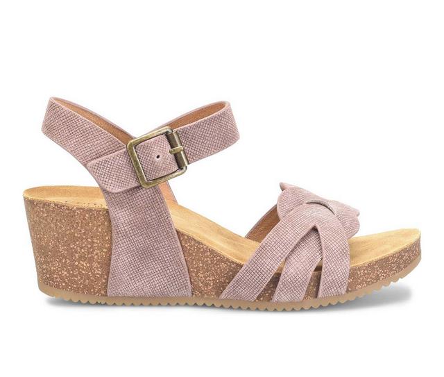 Women's Comfortiva Erena Wedge Sandals in Light Berry color