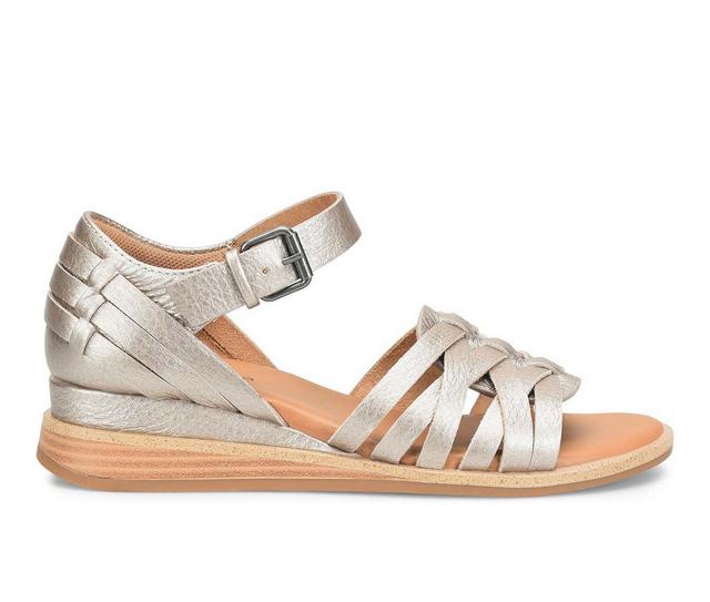 Women's Comfortiva Marina Low Wedge Sandals in Grey-Gold color