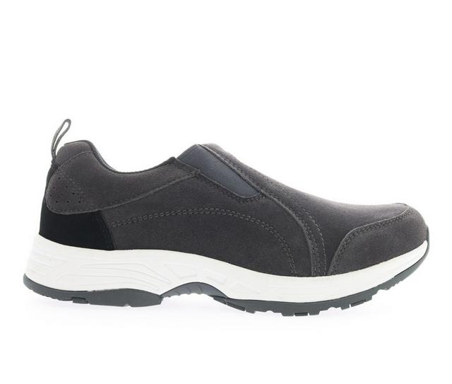Men's Propet Cash Casual Slip On Sneakers in Dark Grey color