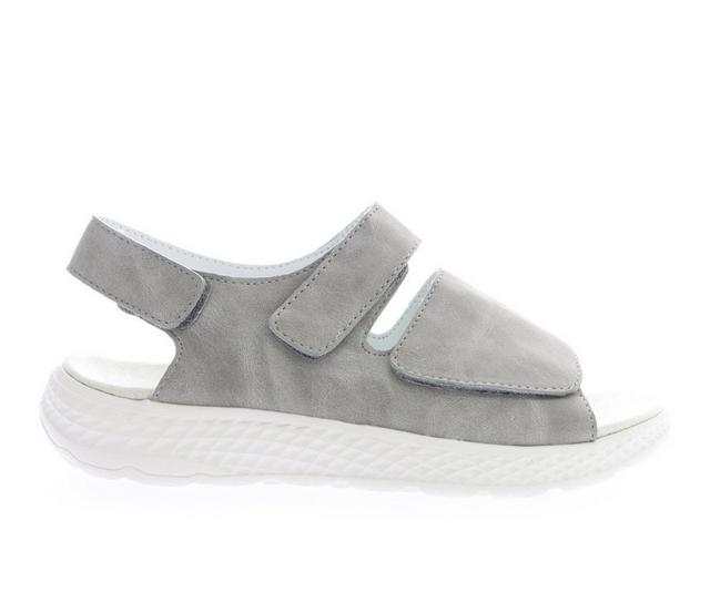 Women's Propet TravelActive SCDLE Outdoor Sandals in Grey color