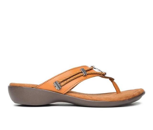 Women's Minnetonka Silverthorne 360 Wedge Sandals in Cognac color