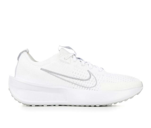 Women's Nike Interact Run Sneakers in White/Silver color