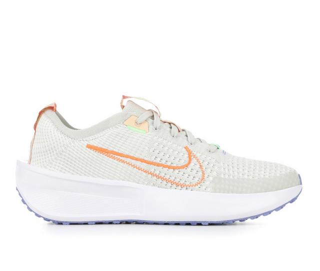 Women's Nike Interact Run Sneakers in Grey/Orange color