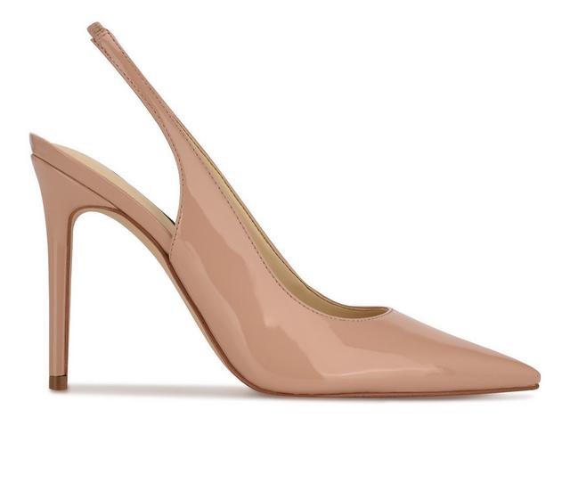 Women's Nine West Feather Slingback Stiletto Pumps in Light Natural 2 color