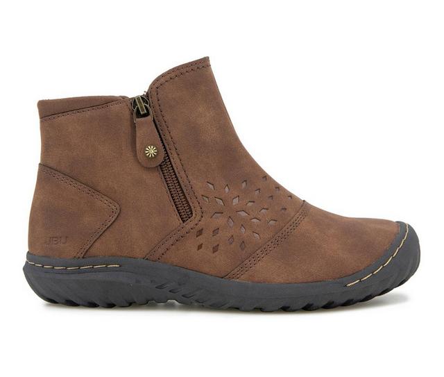 Women's JBU Polaris Waterproof Booties in Brown color