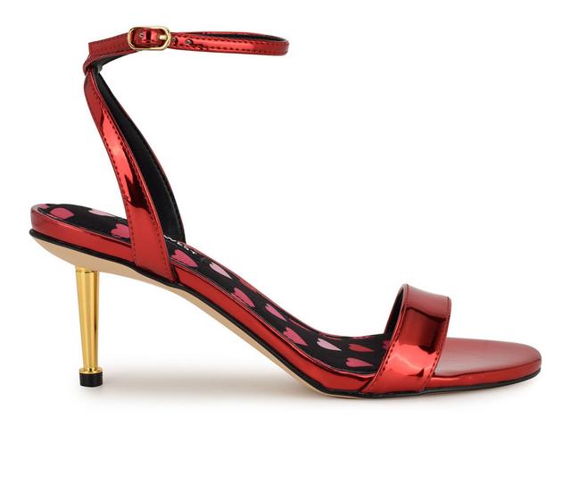 Women's Nine West Anny Dress Sandals in Red color