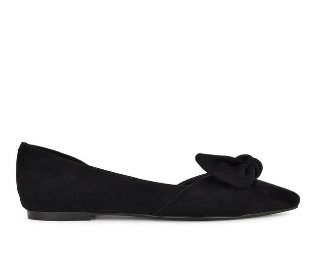 Women's Nine West Bannie Flats in Black FS color