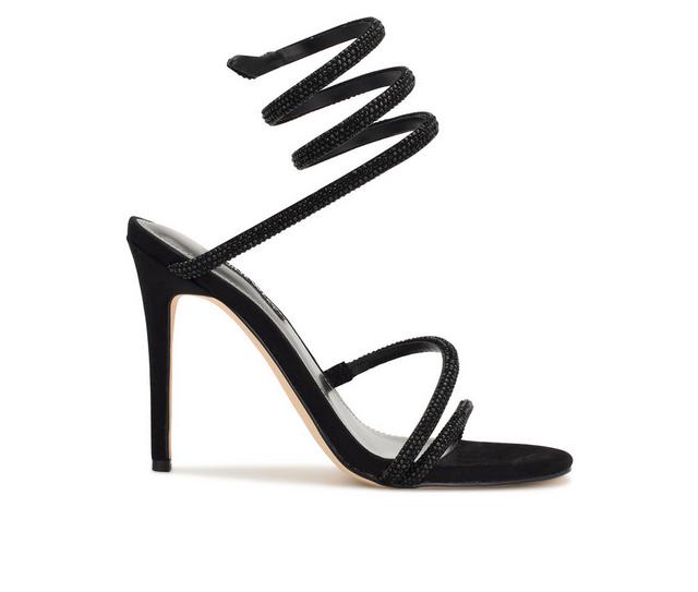 Women's Nine West Maskil Heeled Sandals in Black color