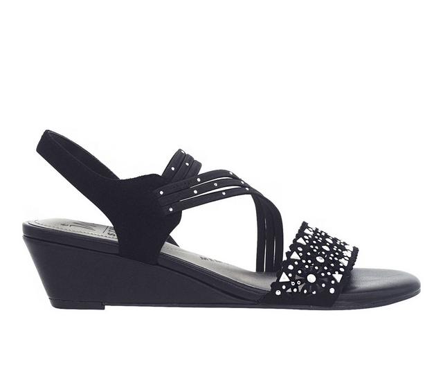 Women's Impo Gatrina Wedge Sandals in Black color