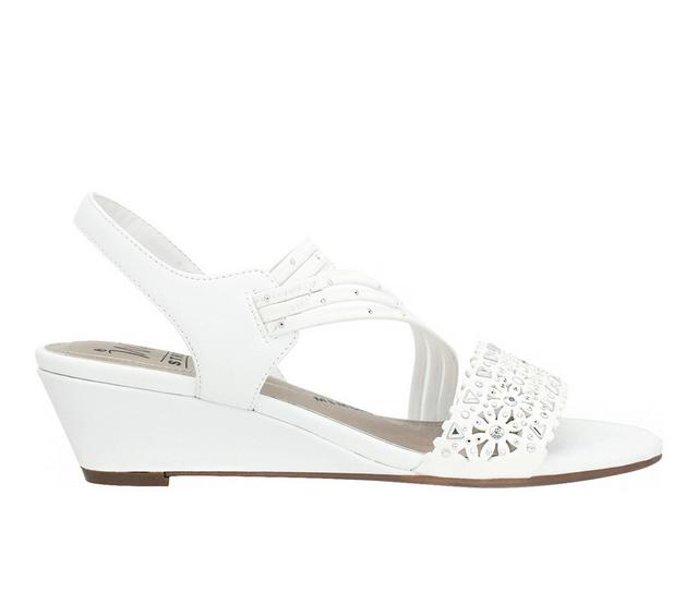 Women's Impo Gatrina Wedge Sandals in White color