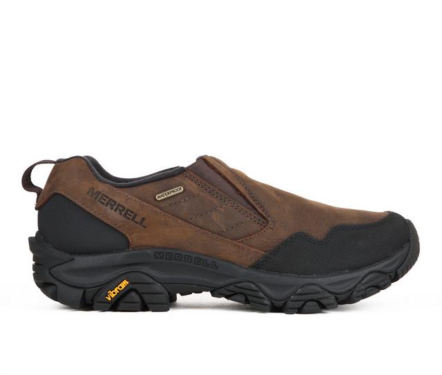 Men's Merrell Coldpack 3 Thermo Moc Waterproof Slip-On Shoes in Earth color