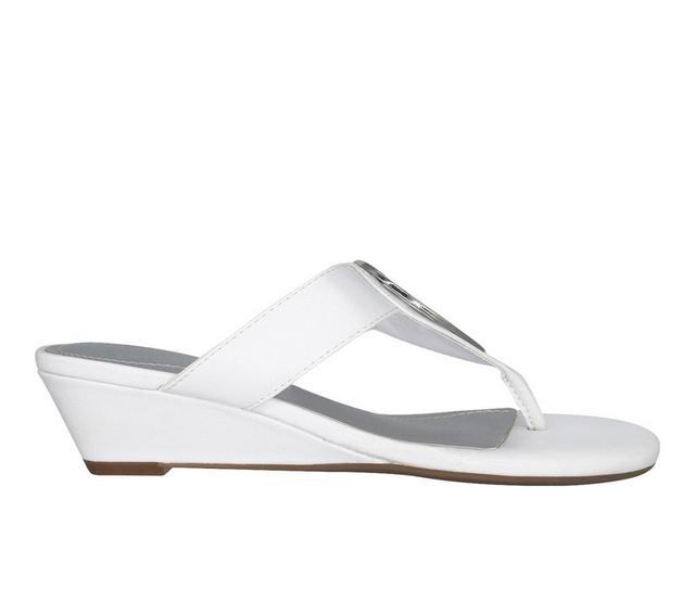 Women's Impo Guiness Wedge Sandals in White color