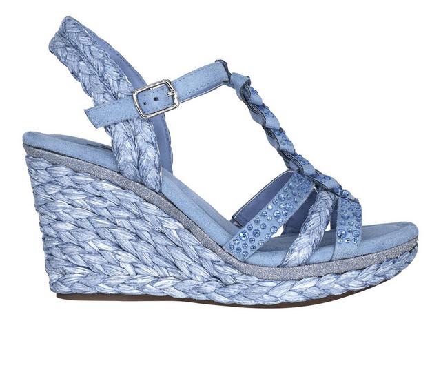 Women's Impo Oliza Wedge Sandals in Soft Blue color