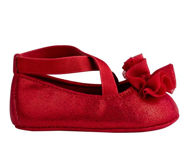 Girls' Baby Deer Infant Ellen Crib Shoes in Red color