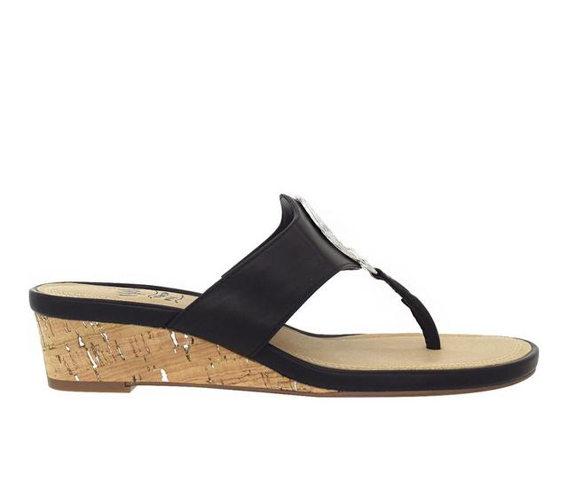 Women's Impo Rocco Wedge Sandals in Black color