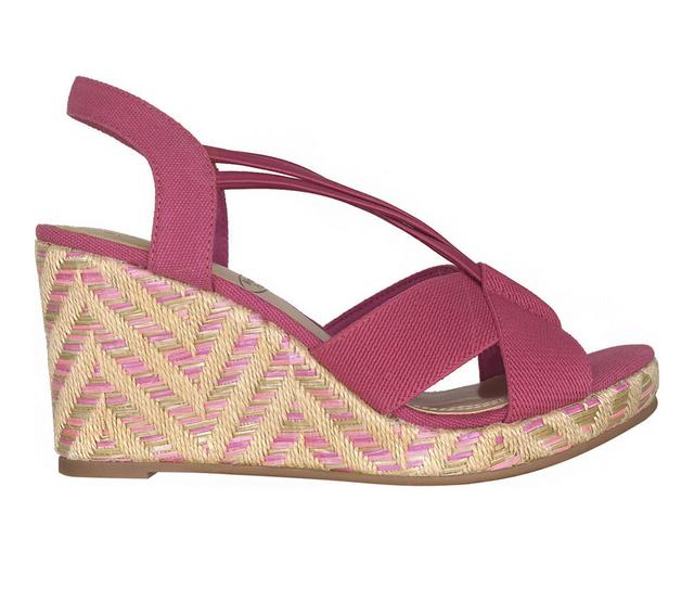 Women's Impo Teshia Wedge Sandals in Pop Pink color