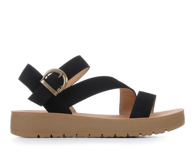 Women's Solanz Hammer Sandals in Black Nub Pu color