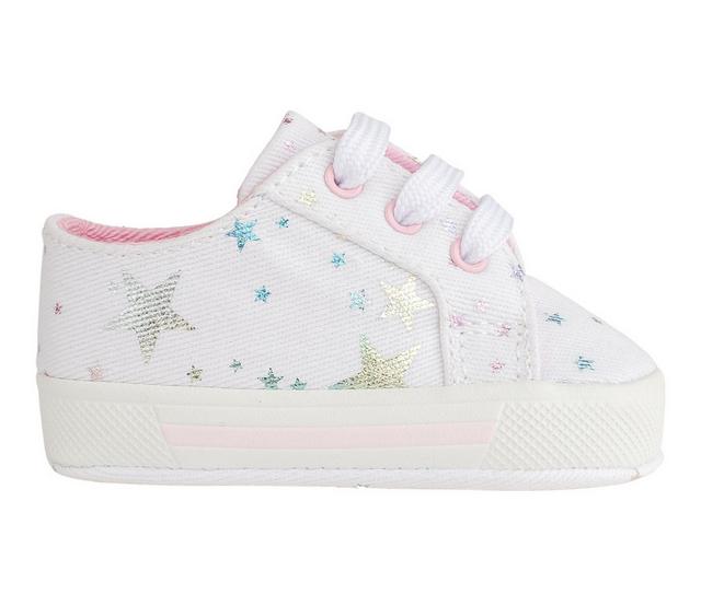 Girls' Baby Deer Infant Cassie Crib Shoe Sneakers in White color