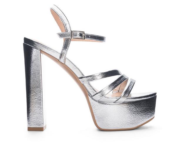 Women's Chinese Laundry Amella Platform Dress Sandals in Silver color