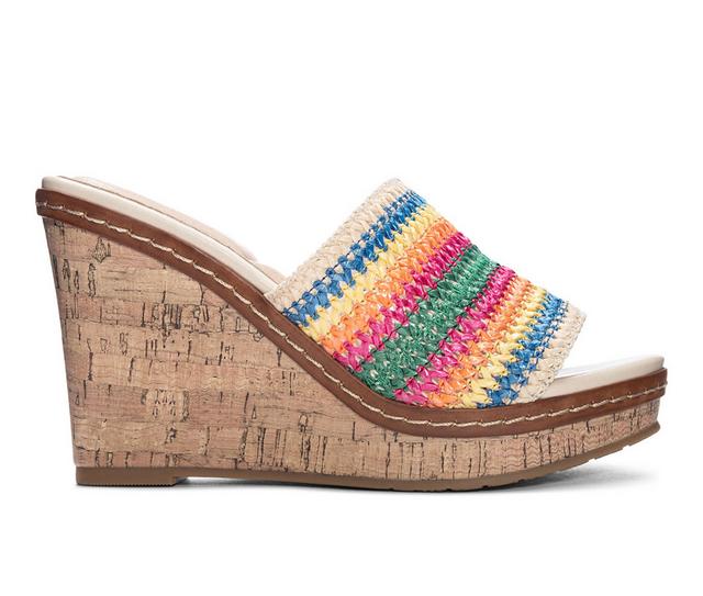 Women's CL By Laundry Beginning Wedge Sandals in Bright Multi color