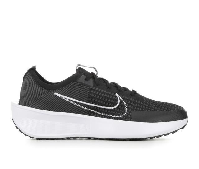 Men's Nike Interact Run Sneakers in Black/White 001 color